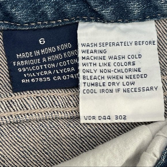 Vintage Nautica Jeans Classic Fit Straight Mid-Rise Blue Denim Med Wash Size 6 - Picture 5 of 16